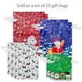 thumbnail image 7 of Wrapables Aluminum Foil Christmas Holiday Drawstring Gift Bags for for Party Favors, Goodie Bag, Treats, Gift Wrap, Parties (Set of 10), 7 of 7