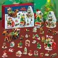 thumbnail image 4 of Caja de regalo de bloques de construcción de la serie navideña para niños, calendario de Adviento de Navidad de 24 días, modelo de ladrillos de Papá Noel, Cascanueces, 2023, 4 of 4