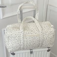 thumbnail image 5 of Travel Bag,Weekender Bag,Lightweight Quilted Design With Adjustable Strap,Spacious Storage Organizer For Daily Outings And Overnight Trips(White), 5 of 9