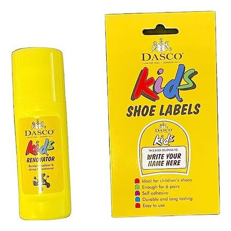 

Dasco Back to School Shoe Labels and Black Shoe Polish with Applicator Sponge