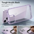 thumbnail image 4 of ESR for iPhone 13 Case/iPhone 14 Case, Military-Grade Protection, Shockproof Air-Guard Corners, Yellowing-Resistant Acrylic Back, Phone Case for iPhone 14/iPhone 13, Air Armor Case, Clear Purple, 4 of 7
