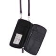 thumbnail image 4 of Mundi Women's RFID Blocking Leather Crossbody Bag, Purple, 4 of 5