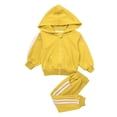 thumbnail image 5 of DPOIS Kids Boys 2 Piece Tracksuit Jogger Sets Full Zip Hoodies Outfits Yellow 8, 5 of 7