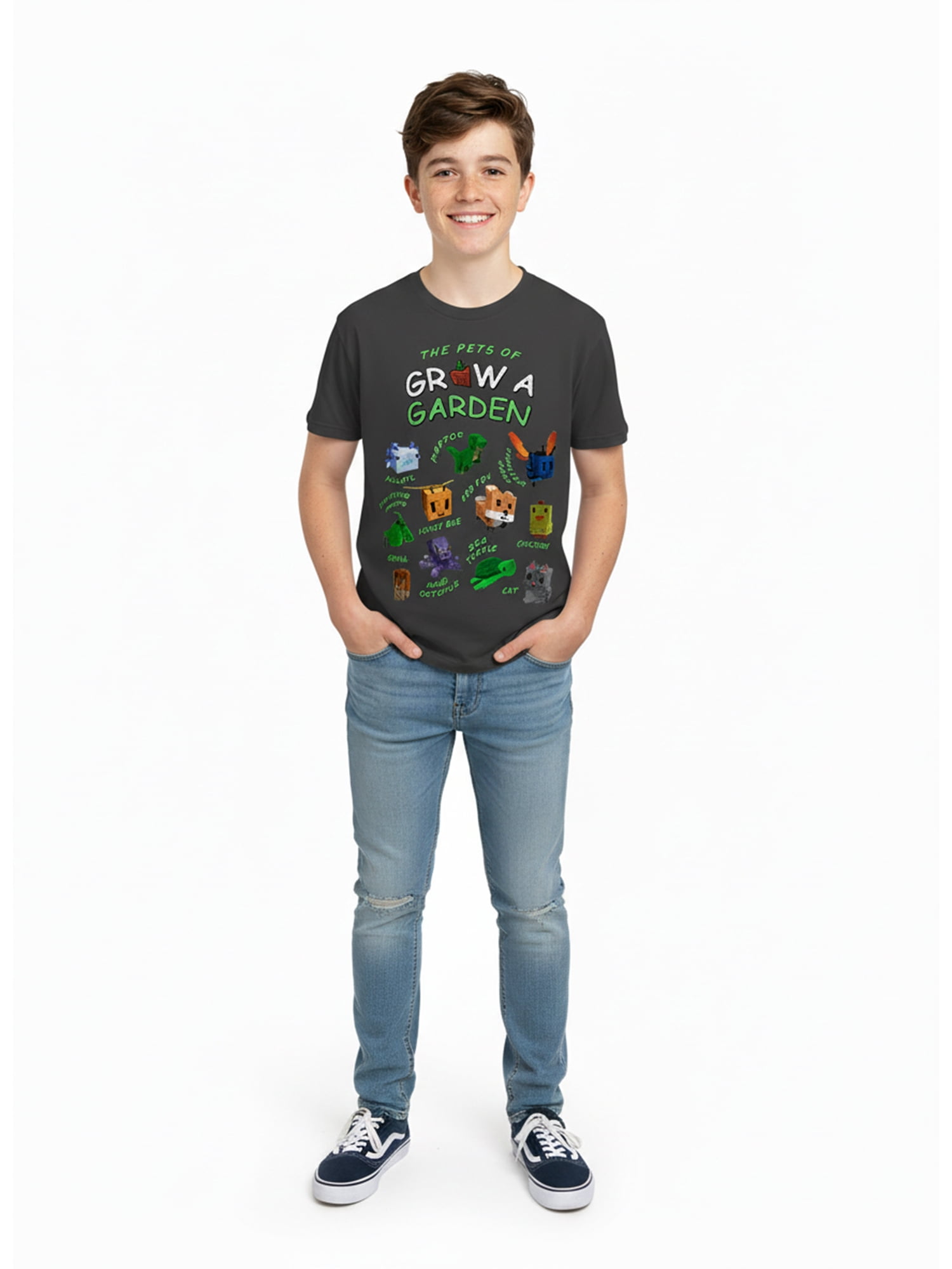 Roblox Boys' & Big Boys' Grow a Garden Graphic Tee with Short Sleeves, Sizes 4-18