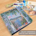 thumbnail image 4 of FORMRS 3 Ring Photo Album 4"x6" Self Adhesive Large Capacity PU Leather Cover, Blue Floral Window, 4 of 7