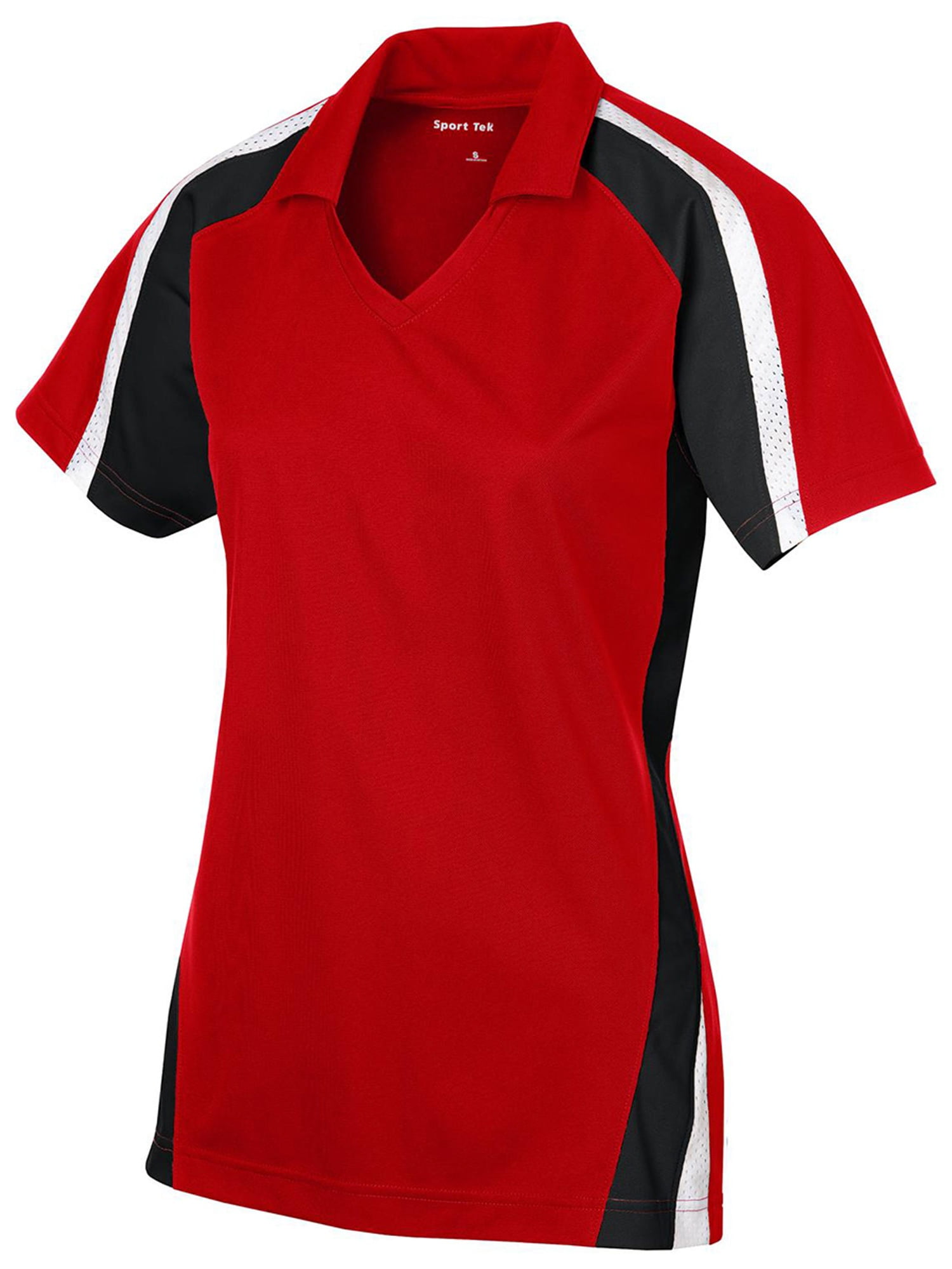 Sport-Tek - Sport-Tek Women's Sport-Wick Polo Shirt_True Red/Black ...