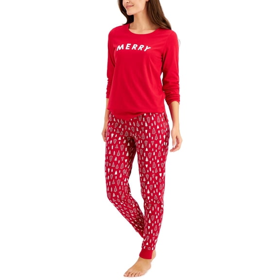 allbrand365 designer Womens Merry Printed Pajama Top