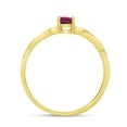 thumbnail image 5 of 10k Yellow Gold Oval Ruby Ring, 5 of 6