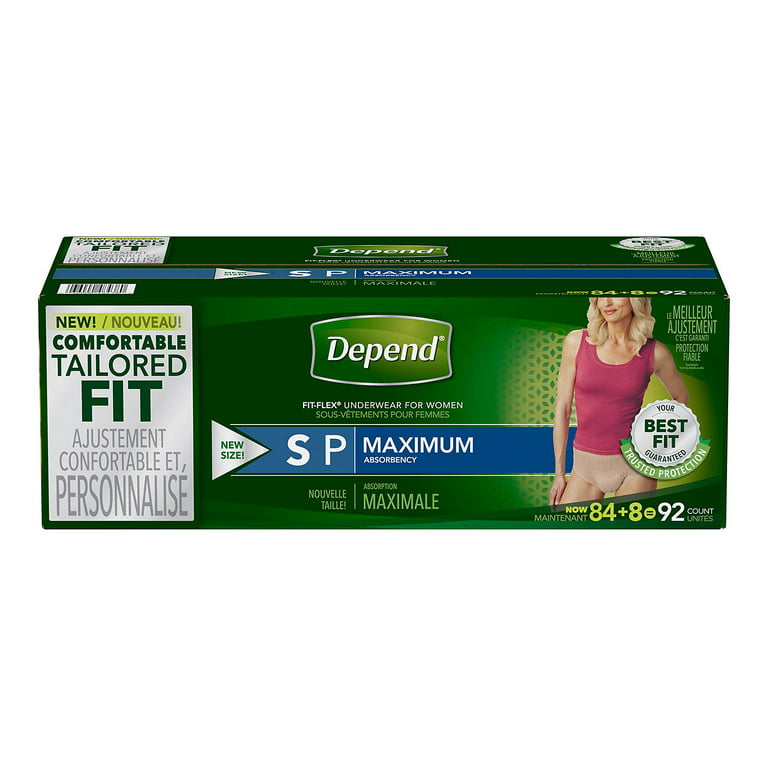 Depend Fit-Flex Underwear for Women, Small (92 Count)
