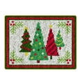thumbnail image 1 of Christmas Latch Hook Kit DIY Rug Making Carpet Embroidery Kit Christmas Tree, 1 of 9