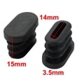 thumbnail image 2 of Uxcell 10pcs 12x23mm Floor Protect Oval Shape Chair Leg Pipe Tube Insert Blanking Caps, 2 of 2