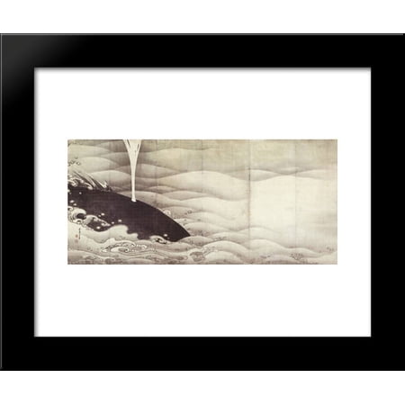 Elephant and Whale (diptych) 20x24 Framed Art Print by Ito Jakuchu