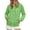 Light Green, variant on NinXxx Women's Fashionable Pocket Zipper Long Sleeve Hooded Sweatshirt Light Green XL
