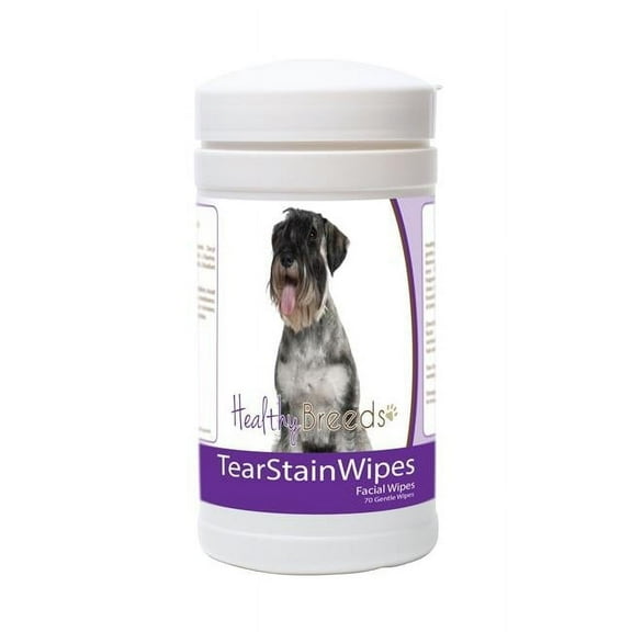 Healthy Breeds 840235178132 Standard Schnauzer Tear Stain Wipes - 70 Count