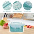 thumbnail image 4 of HORIALENCE 2Pack Blue Plastic Fridge Food Storage Container for Fruit Saver and Produce Keeper with Freezer Bins, 4 of 4