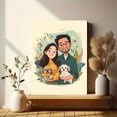 thumbnail image 6 of Qisvanset Couple And Dogs Portrait Canvas Wall Art 15.75x11.81 Inches, 6 of 8