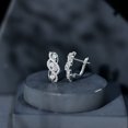 thumbnail image 5 of Rosec Jewels Lab Created Diamond Infinity Earrings - Diamond Stud Earrings - EF-VS Quality, 14K White Gold, 5 of 8