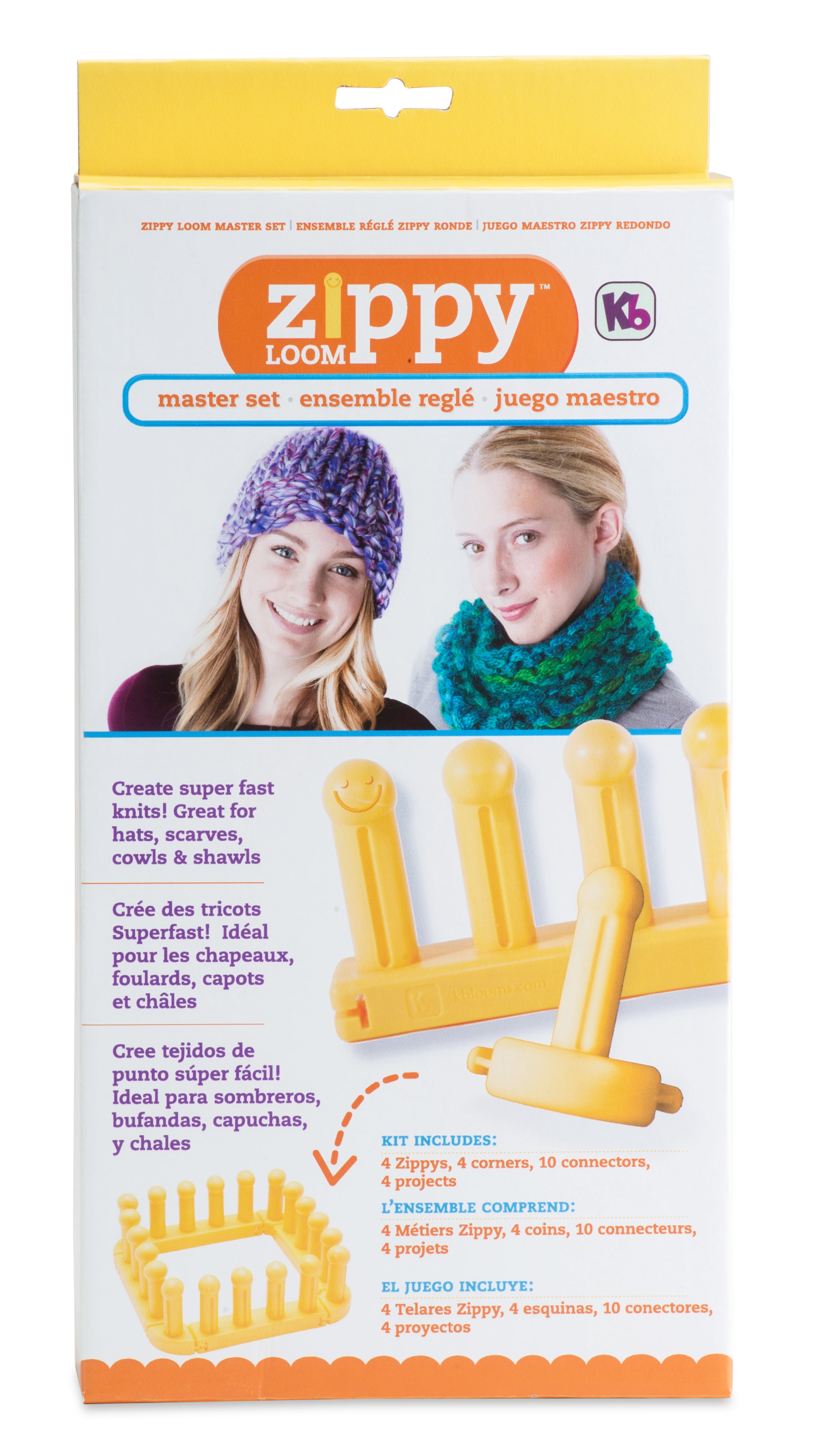 Authentic Knitting Board Bundle Zippy Master Set, Jumbo Gauge, Modular Loom