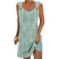thumbnail image 2 of Summer Sundresses for Women 2024 Plus Size Comfort Printed Sleeveless V-Neck Dress, 2 of 6