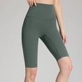 thumbnail image 2 of Women's High Waisted Yoga Shorts Pants, Solid Color Stretchy Workout Gym Leggings, Quick-Drying Breathable Athletic Wear for Running Pilates Zumba, Casual Lounge Home Comfy Bottoms Trousers, 2 of 9