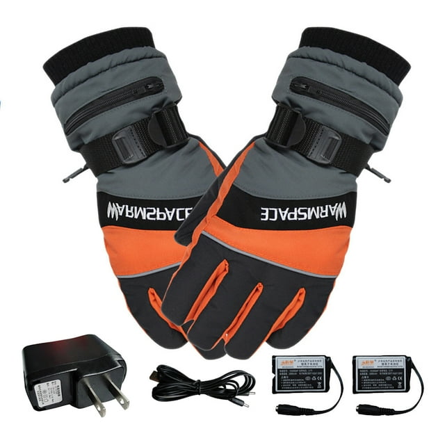 1 Pair Winter Gloves Outdoor Work Gloves Ski Cycling Motorcycle Bicycle Gloves For Men Women Electric Thermal Gloves USB Rechargeable Battery Heated Gloves