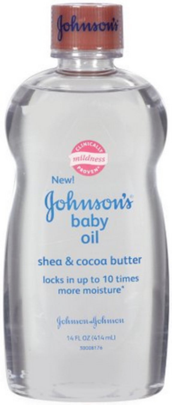 JOHNSON'S Baby Oil Shea & Cocoa Butter 14 oz (Pack of 3)