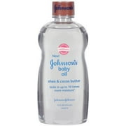 JOHNSON'S Baby Oil Shea & Cocoa Butter 14 oz (Pack of 2)