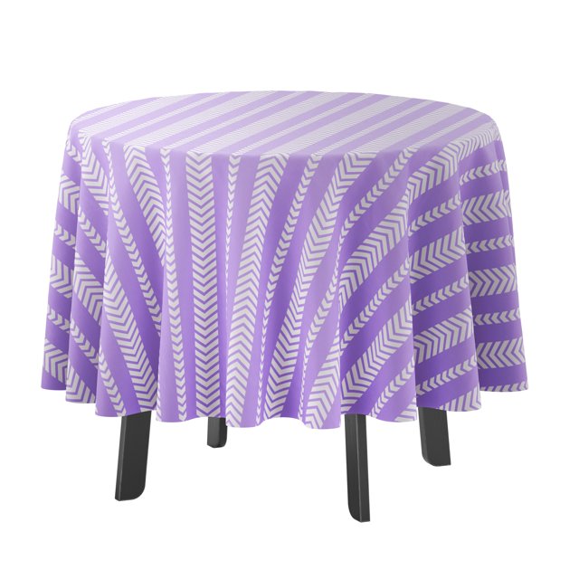 Vargottam Indoor/OutdoorRoundTablecloth 58 InchRoundTablecloth Waterproof PatioTableCloths- Spring/SummerTableCovers for Backyard CircularTable/BBQs/Picnic -Lavender