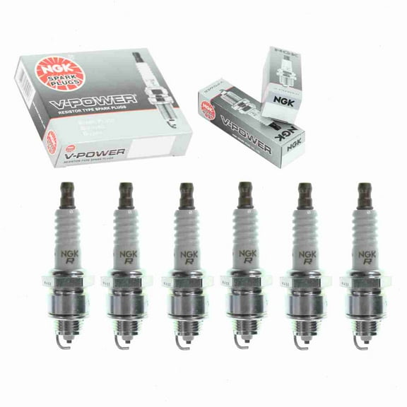6 pc NGK 4536 V-Power Spark Plugs for 1765191 1835876T 1835922T 2R46SX 2R46SZ 3547 3647 4022 4023 4222 4223 5043 566 567 66 66C2 66S 7517 7520 7521 7921 847 847BP 847DP2 966 APP847 AR82-6 AR82-8