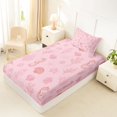 thumbnail image 4 of Manfei Kawaii Sea Plant Twin Sheets,Ocean Themed Art Bedding,Pink,3 Pieces,1 Fitted Sheet and 1 Pillowcase, 4 of 7