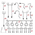 thumbnail image 4 of 81 Pcs Crochets pour Panneau Perforé Assortiment Crochets Robustes Organisation Rangement Mural, 4 of 5