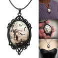 thumbnail image 2 of Osdhezcn Bat Cemetery Glass Pendant Necklace Choker Halloween Clavicle Chain Necklace, 2 of 10