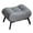 Gray_40CM, variant on Small Foot Stool Ottoman For Couch Rectangle Footrest Ottoman Bench With Metal Legs For Living Room Leather Shoe Stool For Entryway, Office, Bedroom, Closet