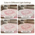 thumbnail image 7 of ODIKA 4'x6' Washable Area Rug Pet Friendly, Non-Shedding Mauve Dusty Vintage Botanical Distressed Boho Panels Scroll Border for Bedroom, Reading Nook, 7 of 7