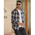 thumbnail image 5 of COOFANDY Mens Flannel Shirts Long Sleeve Plaid Button Down Shirts Casual Cotton Shirts, 5 of 6