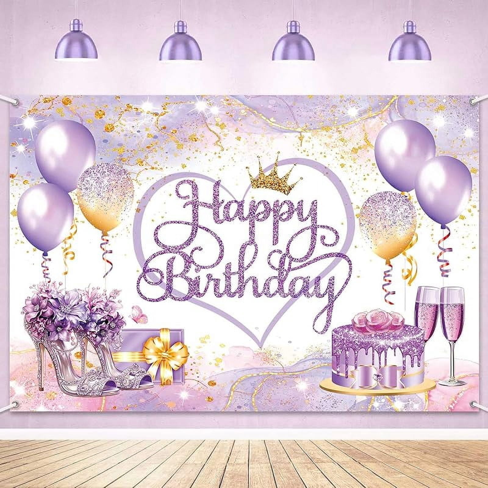 PAKBOOM 94th Birthday Banner – 1,2x1,8 M, Schwarz-gold, Für Geburtstagsdeko & Fotohintergrund