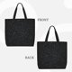 thumbnail image 2 of Easygdp Black Glitter Bolsa Tote para Mujer, Bolso de Hombro para Trabajo, Playa, Viajes, Compras y Supermercado, 2 of 7