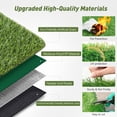 thumbnail image 2 of Realistic Deluxe Artificial Grass Synthetic Thick Lawn Turf Carpet 3 FT x 5 FT 15 Square FT Green, 2 of 9
