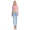 thumbnail image 5 of Long Sleeve Basic Crop Top Round Neck With Stretch, 5 of 164