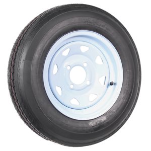 2-Pack Trailer Tires On White Wheel Rims 530-12 5.30-12 5.30 x 12 Load C 4 Lug Sansujyuku sansujyuku.com