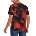 thumbnail image 2 of KLL Red And Black Abstract Skull for Men's Baseball Shirts,Short Sleeve Casual Shirts Button Down Shirt for Men Beach Summer Wedding Shirt-XX-Large, 2 of 7