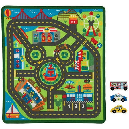 Melissa Doug Mickey Mouse City Activity Rug Set Melissa Doug Mickey Mouse City Activity Rug Set