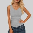 thumbnail image 5 of Axiiglly Tank tops for Women, Summer Beach Wide-Strap V-Neck Women's Tank Top, Solid Color Lightweight Breathable Tops, Gifts for Women S-2XL, 5 of 7