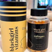 Black Girl Vitamins - Collagen GUMMIES for Healthier Skin, Stronger Hair, er Nails, with Vitamin C, Vitamin E, and Biotin, Gluten-Free, (Lime), 60ct