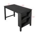 thumbnail image 6 of Home Design Africa Counter Height Table, Black, Rectangular top, Three shelves for storage, Sturdy legs, Modern style, Space-saving, Durable construction, Easy assembly, 6 of 6