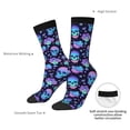 thumbnail image 4 of Hirioo Skull flower funny Pattern Adult Middle Tube Socks Breathable Sock Non-Pilling,Contrasting Color Design, 4 of 6