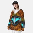 thumbnail image 3 of Gaeub Butterfly Alighted On Sunflowers Men's and Women's UPF 50+ Long-Sleeved Sun Protection Clothing, Fishing Shirt Long Sleeve Zip-3X-Large, 3 of 7