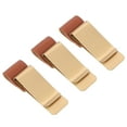 thumbnail image 1 of FRCOLOR File Clamp 3pcs Metal File Clips Notes Clips Students Paper File Folder Stationary Leather Pen Clip,2.76"X0.91"X0.43", 1 of 4