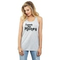 thumbnail image 2 of Sweet Like Honey Women's Fashion Sleeveless Flowy Racerback Tank Top Sport Grey Medium, 2 of 5