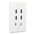 thumbnail image 4 of Cat6 RJ45 Wall Plate, 6 Port Wall Plate 6 Ports Wide Application  For Computer, 4 of 8